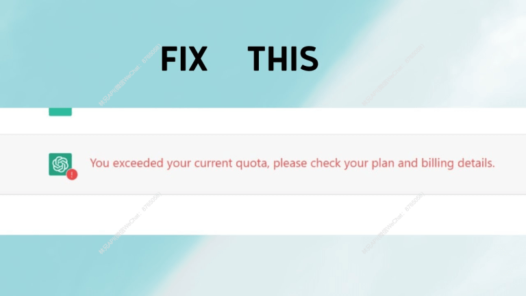 OpenAI API 报错You exceeded your current quota请检查计划和账单详情