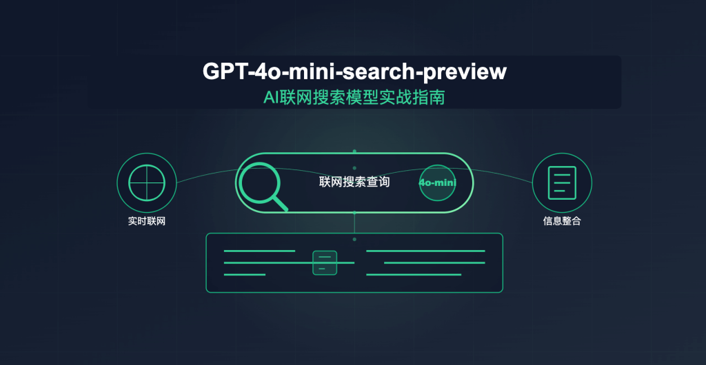 GPT 4o mini search preview api banner