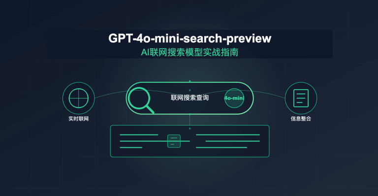 GPT 4o mini search preview api banner