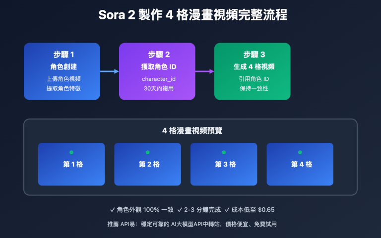 sora 2 create 4 panel comic video character consistency guide tc image 0 图示