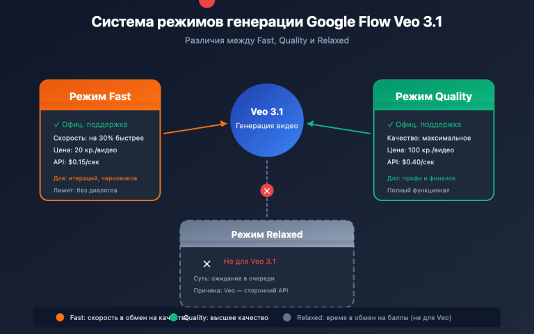 google flow veo 3 1 fast quality relaxed mode guide ru image 0 图示