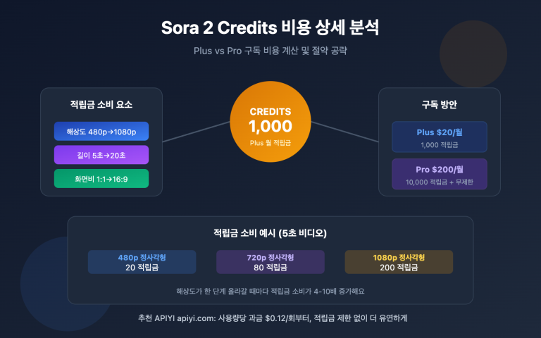 sora 2 credits cost pricing guide ko image 0 图示