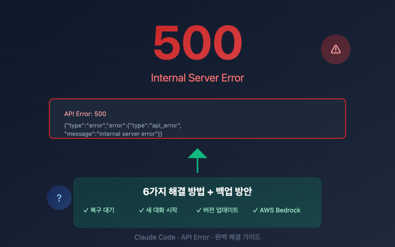 claude code 500 error fix guide ko image 0 图示