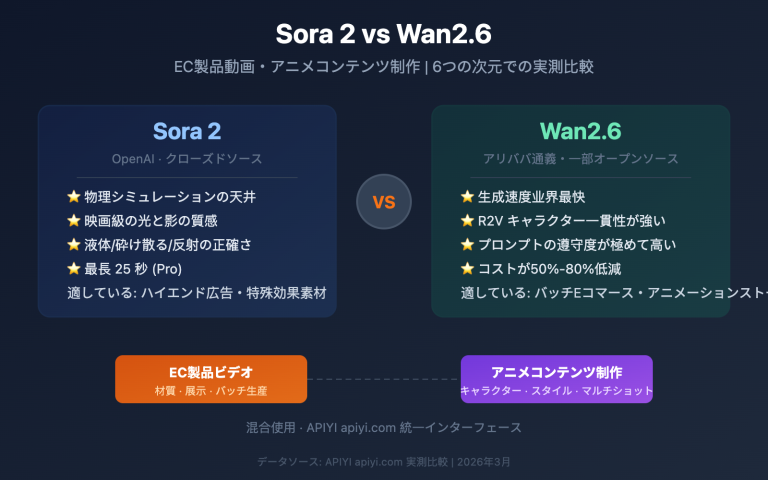sora 2 vs wan 2 6 ecommerce anime comparison ja image 0 图示